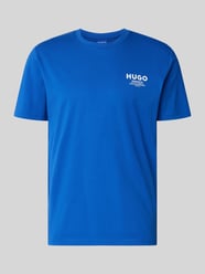 krój regular fit t-shirt z czystej bawełny model 'NESPTEE' od HUGO Blue - 4