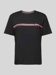 T-Shirt mit Label-Print Modell 'Holiday' von BOSS Schwarz - 2