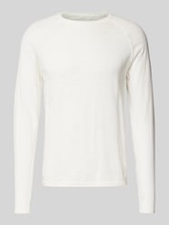 Longsleeve mit geripptem Rundhalsausschnitt Modell 'BREEZE' von Jack & Jones Weiß - 40