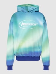 Oversized Hoodie mit Farbverlauf Modell 'VASET' von Pegador Blau / Türkis - 21