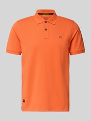 Regular Fit Poloshirt in unifarbenem Design von camel active Orange - 24