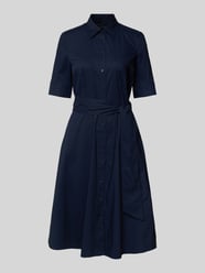 Hemdblusenkleid mit Bindegürtel Modell 'FINNBARR' von Lauren Ralph Lauren Blau - 46