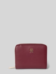 Portemonnaie mit Logo-Applikation von Tommy Hilfiger Bordeaux - 37