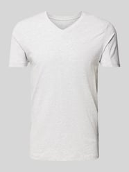 T-Shirt mit V-Ausschnitt von Lindbergh Grau - 24