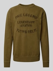 Sweatshirt mit gerippten Abschlüssen von PME Legend Grün - 40