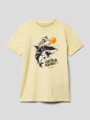 T-Shirt mit Motiv-Print Modell 'BEACHBONE' von Jack & Jones Gelb - 15