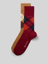 Socken mit Label-Applikation 2er-Pack von Burlington Bordeaux - 6