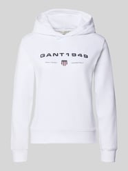 Regular fit hoodie met labelprint van GANT - 2