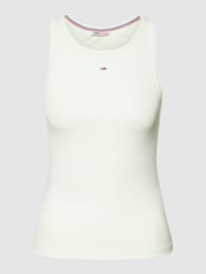 Tanktop in Ripp-Optik Modell 'ESSENTIAL' von Tommy Jeans Grün - 40
