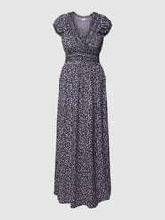 Maxikleid aus Viskose mit Taillenband von Apricot Blau / Türkis - 28