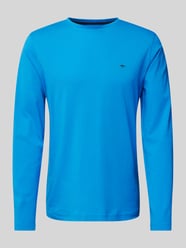 Longsleeve mit Logo-Print von Fynch-Hatton Blau - 30