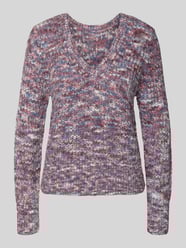 Sweter z dzianiny z dekoltem w serek model ‘DIRMA’ od Vila - 26