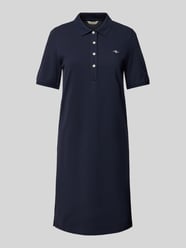 Knielange polojurk met logostitching van Gant - 9