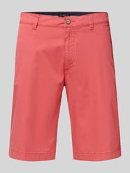 Regular Fit Chino-Shorts mit Gürtelschlaufen Modell 'Flat' von bugatti Orange - 3