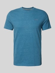 T-Shirt mit Label-Stitching von Superdry Blau - 8