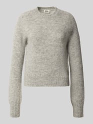 Sweter z dzianiny z prążkowanymi wykończeniami od DRYKORN - 4