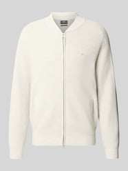 Strickjacke mit Zweiwege-Reißverschluss und Label-Stitching von Fynch-Hatton - 20