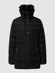Kurtka puchowa z odpinanym kołnierzem ze sztucznego futra od Lauren Ralph Lauren Czarny - 48
