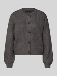 Kurtka z dzianiny o kroju relaxed fit z jednorzędową listwą guzikową model ‘LEA’ od Vero Moda - 46