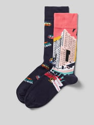 Socken mit Motiv-Stitching im 2er-Pack von Christian Berg Men Rosa - 44