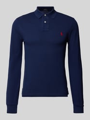 Slim Fit Poloshirt im langärmeligen Design von Polo Ralph Lauren Blau - 36