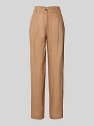 Wide Leg Leinenhose mit Bundfalten von Christian Berg Woman Beige - 26