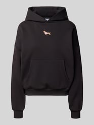 Hoodie met motiefstitching en kangoeroezak van REVIEW - 47