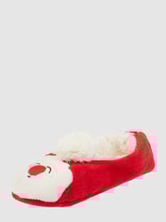 Huisschoenen met voering van teddybont van CAPELLI NEW YORK Rood - 5