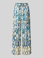 Stoffhose aus Viskose im Batik-Look von Emily Van den Bergh Blau - 44