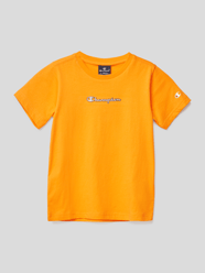 T-shirt met labelopschrift van CHAMPION Oranje - 11
