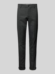 Slim fit chino met persplooien, model 'MARCO' van Jack & Jones Grijs / zwart - 30