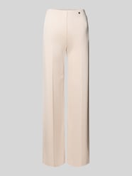 Stoffen broek van viscosemix met persplooien van Marc Cain Beige - 45