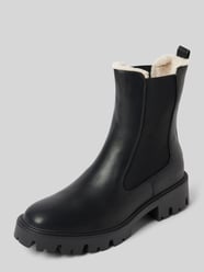 Chelsea Boots mit flauschigem Innenfutter von Only Schwarz - 4