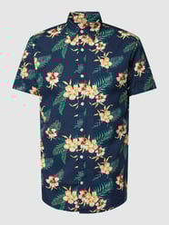 Vrijetijdsoverhemd met tropische all-over print van Jack & Jones Blauw / turquoise - 27