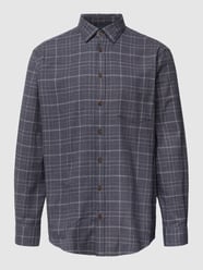 Flanellhemd mit Tartan-Karo von Christian Berg Men Grau - 37
