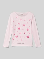 Regular Fit Langarmshirt aus Baumwoll-Jersey mit Silicon Print von s.Oliver RED LABEL Pink - 2