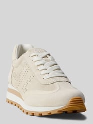 Sneaker aus echtem Leder mit Logo-Prägung von Lauren Ralph Lauren Beige - 27
