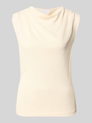 Top mit Wasserfall-Ausschnitt von Jake*s Collection Beige - 5