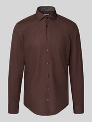 Slim fit zakelijk overhemd met knoopsluiting van SEIDENSTICKER - 13