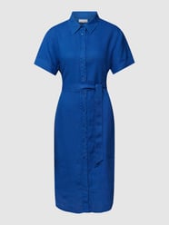 Hemdblusenkleid aus Leinen von Cinque Blau / Türkis - 17
