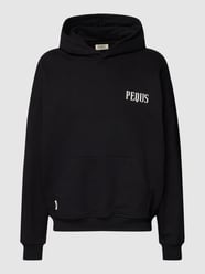 Hoodie mit Label-Print von PEQUS Schwarz - 39