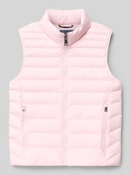 Bodywarmer met opstaande kraag en labelstitching van Polo Ralph Lauren Teens Fuchsia - 18