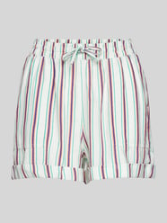 Regular Fit Leinenshorts mit elastischem Bund von Tom Tailor Denim Weiß - 29