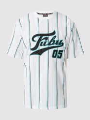 T-Shirt mit Streifenmuster von Fubu Weiß - 11