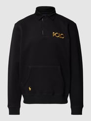 Sweatshirt mit Polokragen und Logo-Stitching von Polo Ralph Lauren Schwarz - 21