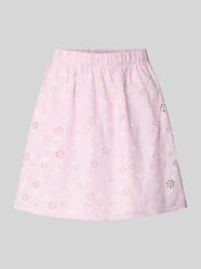 Spódnica mini w kroju regular fit z czystej bawełny model 'BANNA' od PIECES Fuksjowy - 42