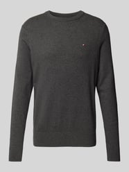 Strickpullover mit Logo-Stitching Modell 'PIMA' von Tommy Hilfiger Grau - 19