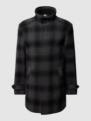 Lange jas met opstaande kraag, model 'REUBEN' van Selected Homme Grijs - 43