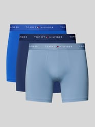 Bokserki z elastycznym pasem z intarsjami z logo, 3-pak od Tommy Hilfiger - 46