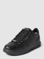 Sneaker aus Leder-Mix mit Label-Details von Guess Grau / Schwarz - 44